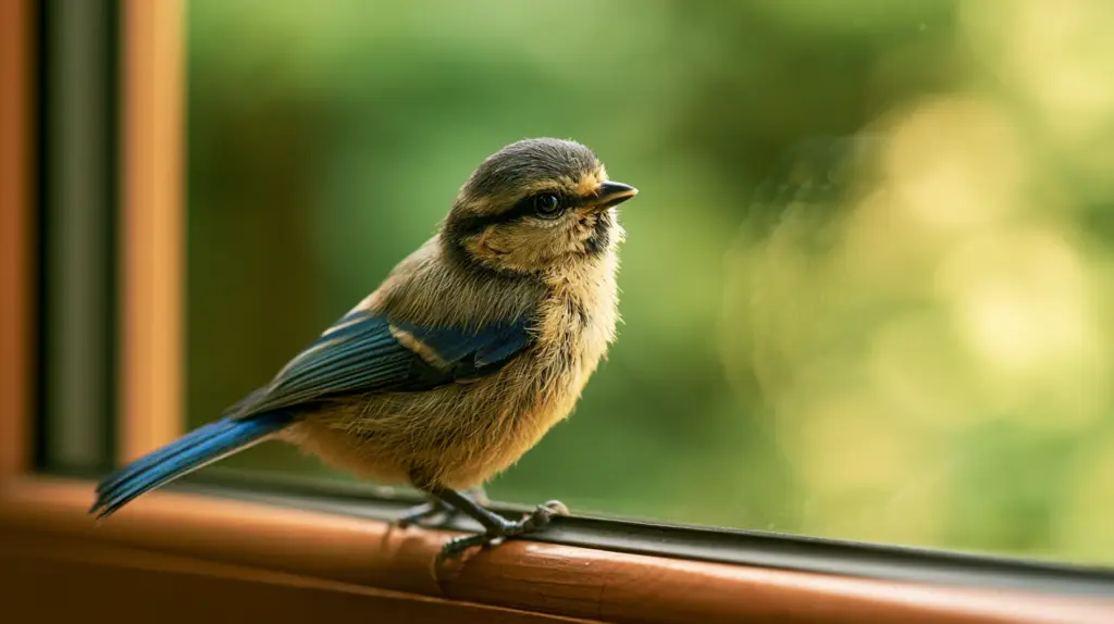 Vogel am Fenster